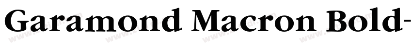 Garamond Macron Bold字体转换